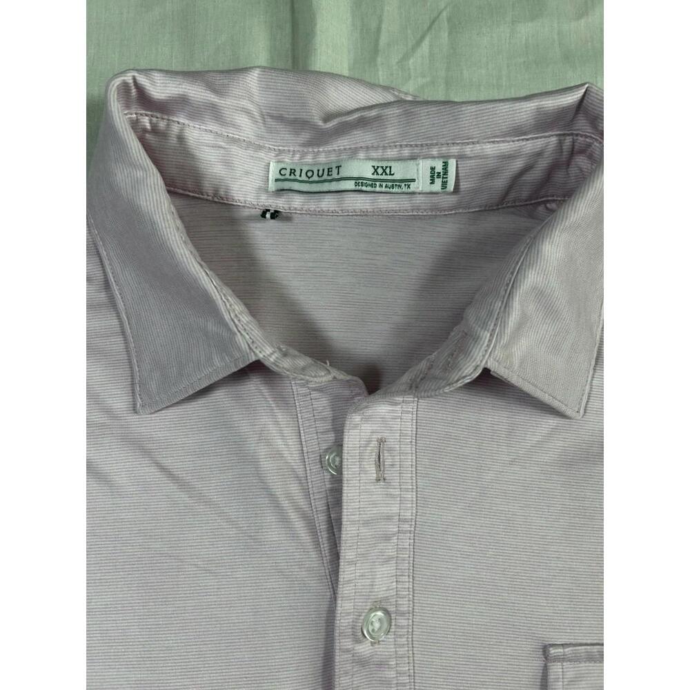 Criquet Mens XXL Golf Polo Shirt Pink Pima Cotton Casual Stretch Easter Preppy